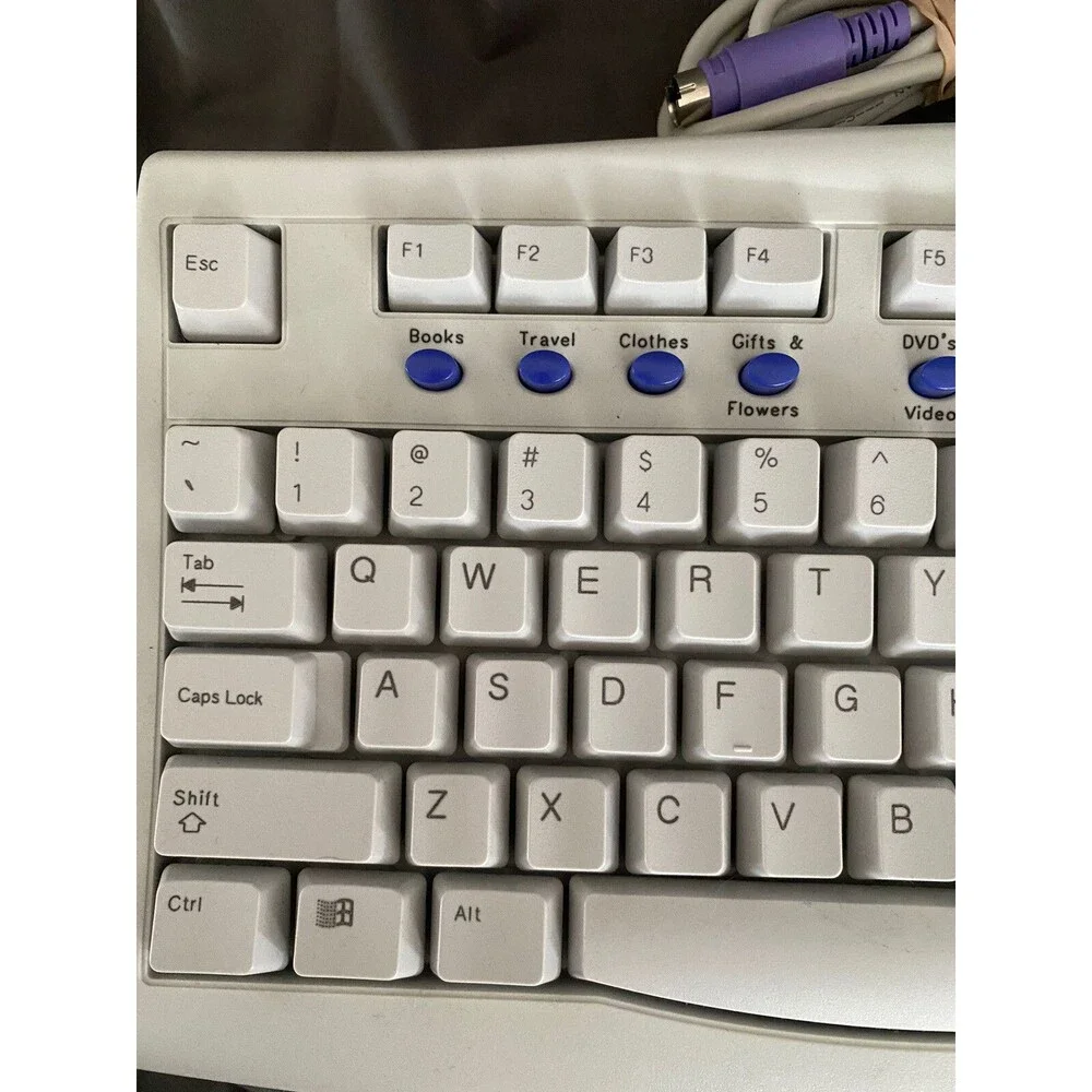 CLICKY Keyboard Model SK-720H PS/2 Port TESTED WORKS Swiftboard HOT KEYS